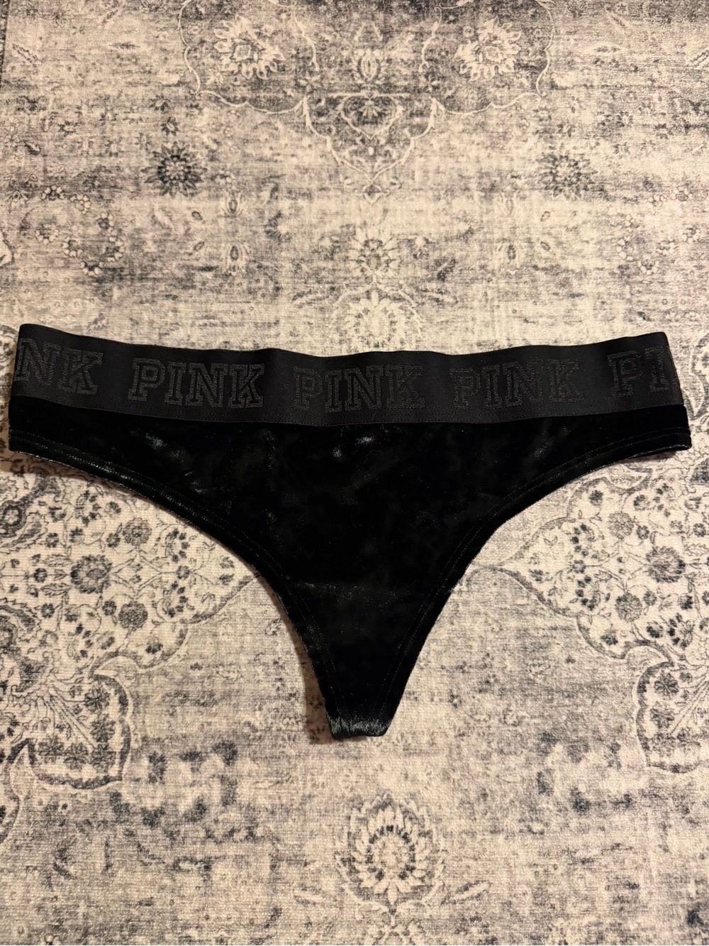 NWOT. PINK Velvet Thong